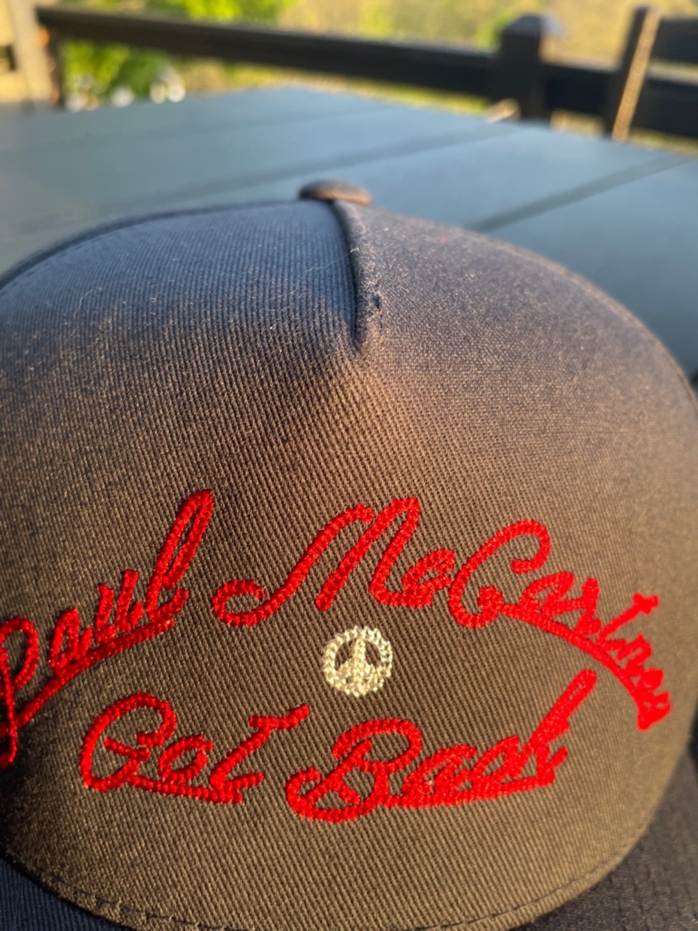 Paul McCartney 'Got Back' Embroidered Cap - Navy & Red- NEW and never worn! - Picture 5 of 5